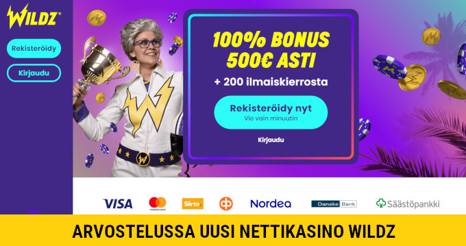 Wildz Casino | Arvostelu, Ilmaiskierrosta & Casino Bonus