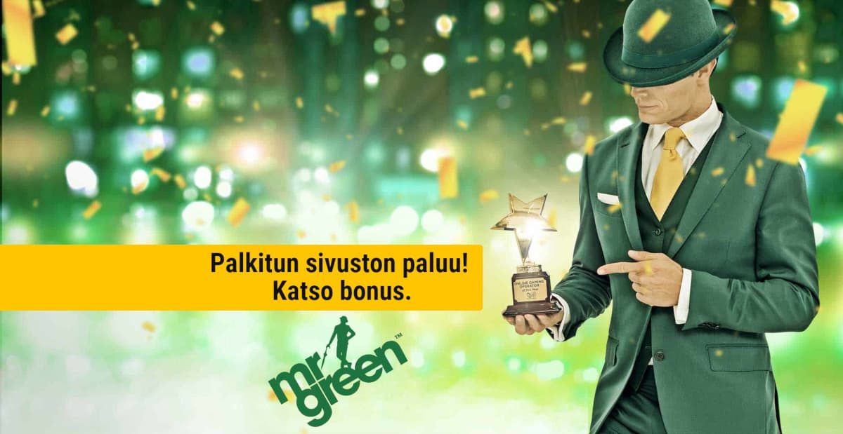 Mr Green Suomi - Kokemuksia casinosta vedonlyöntiin (Uusi bonus, 2021)